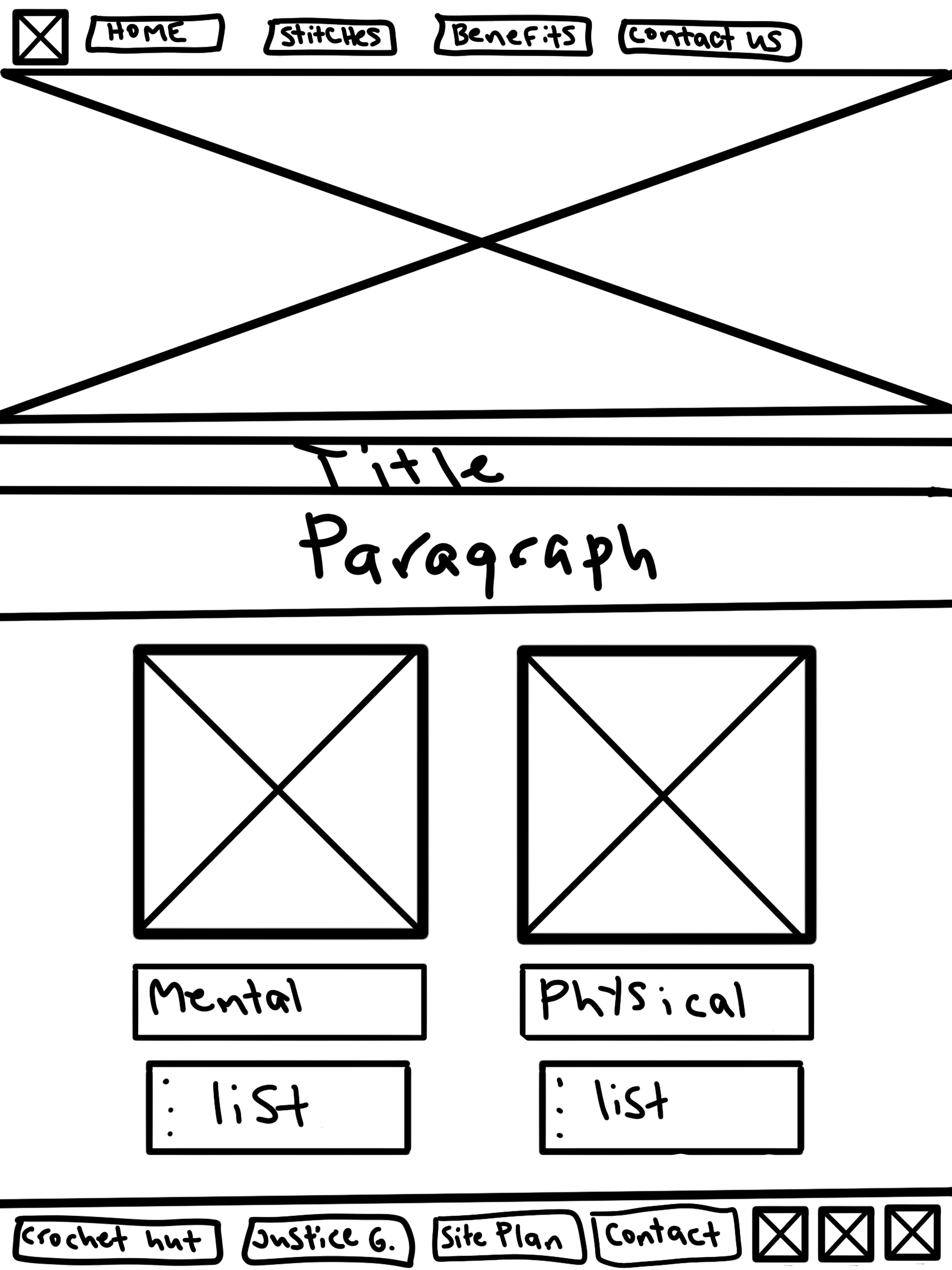 home page wireframe